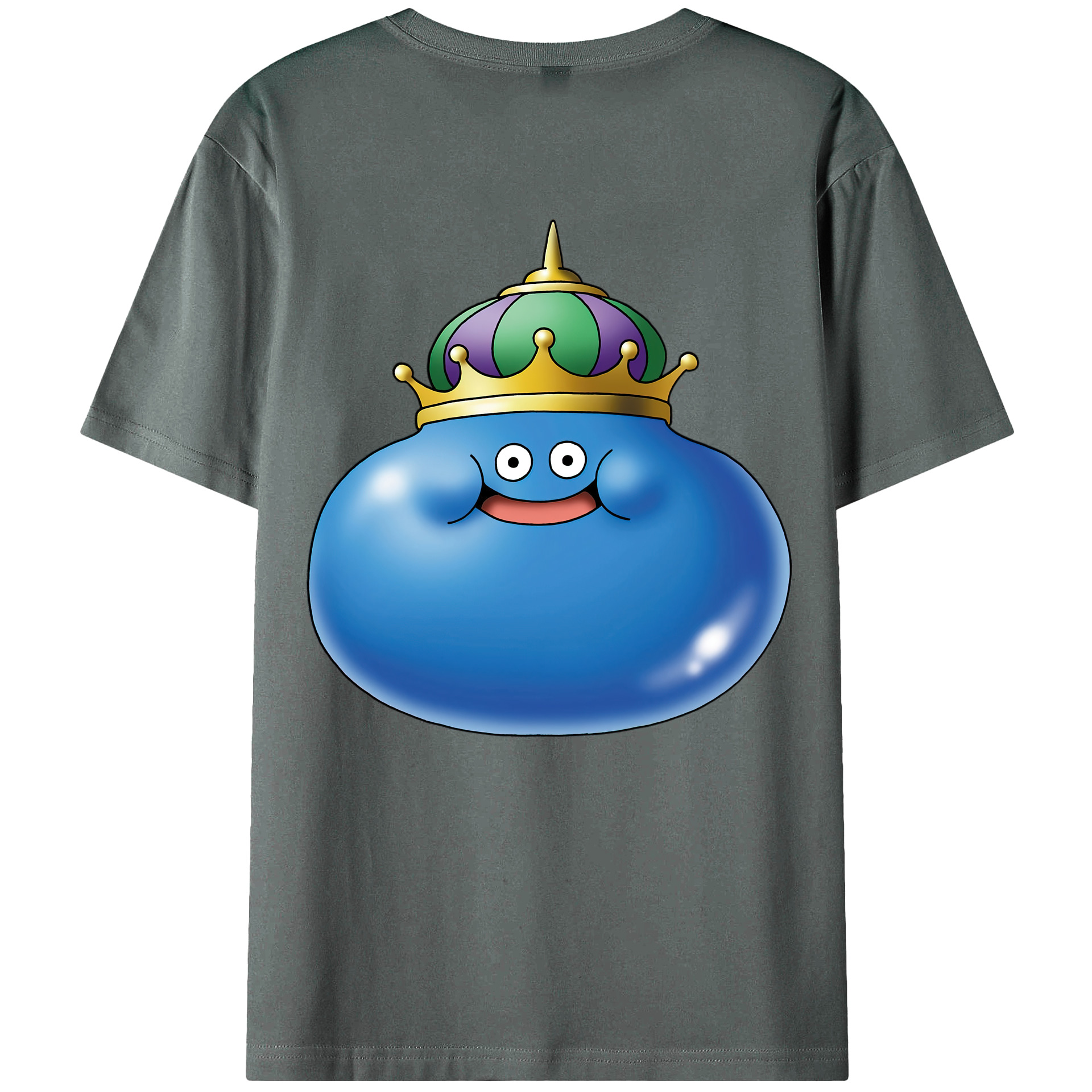 （画像用） ドラゴンクエスト Doragon Kuesuto Dragon Quest 綿100％ メンズ半袖Tシャツ（バックプリント） 通気性